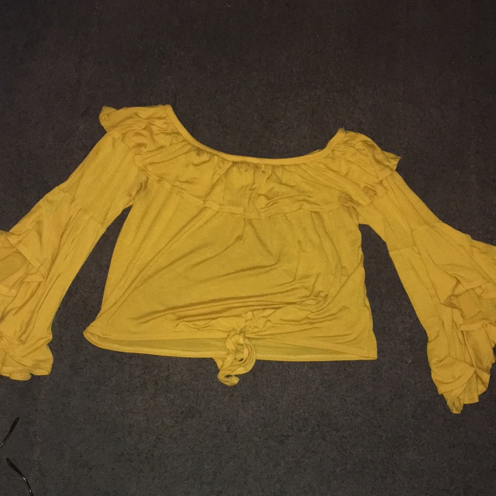 Mustard colored shirt